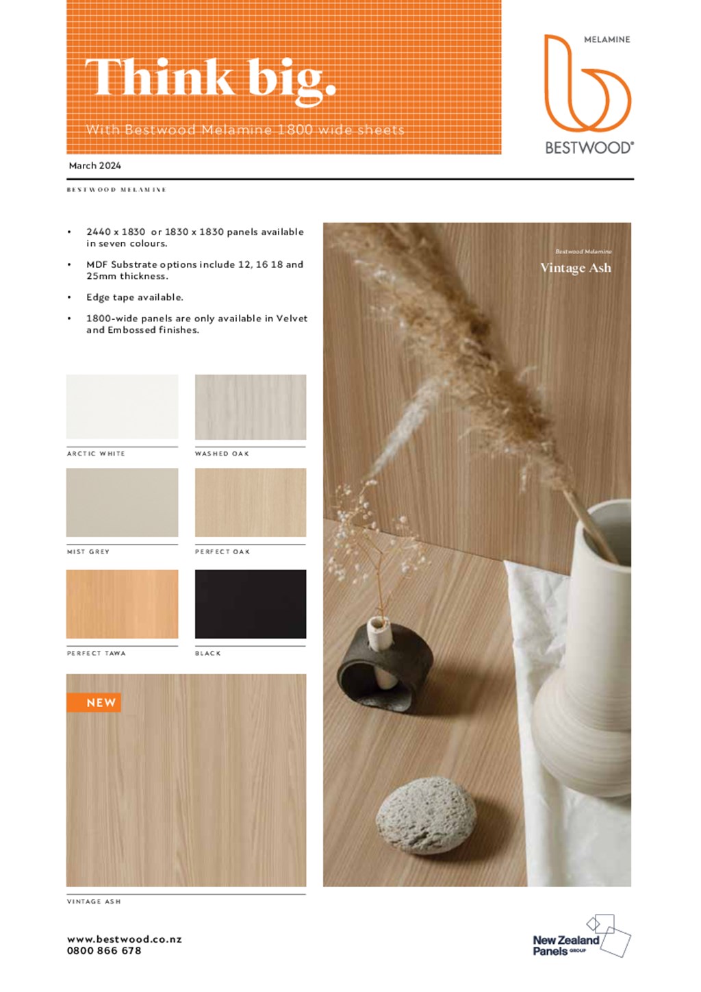 Bestwood Melamine 1800 Wide Flyer